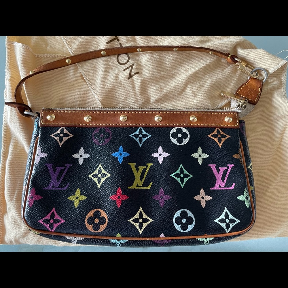 Authentic Louis Vuitton Pochette Accessoires Monogram Multicolor